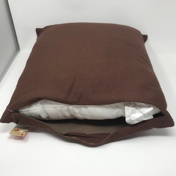 Holiday Lane Leopard Pattern Square Throw Pillow Brown Purple Velvet 18" Square - Picture 6 of 6